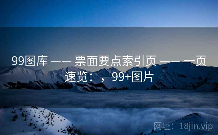 99图库 —— 票面要点索引页 —— 一页速览：，99+图片